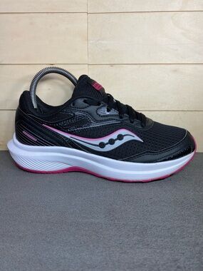 Saucony Cohesion Black Pink White Women's Size 7 Running Shoes Sneakers